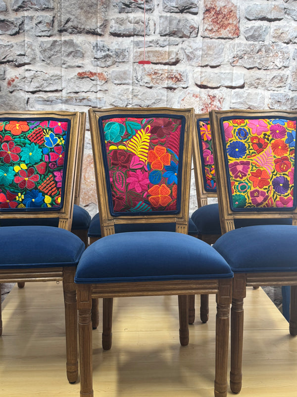 8 Artisan-Made Boho Dining Chairs- you pick colors and fabrics