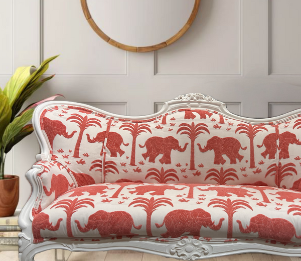 Chic Customizable Antique Settee