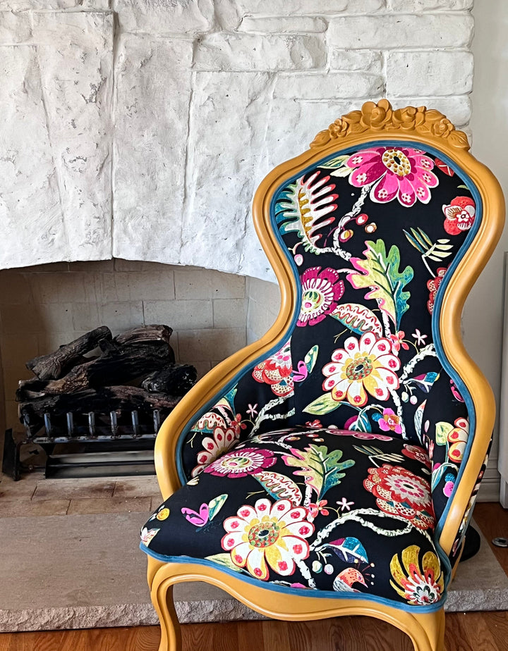Custom Antique Throne Chair for Boho Chic Spaces