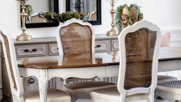6 pc Elegant French Country Dining Chairs - Timeless Charm for Your Home