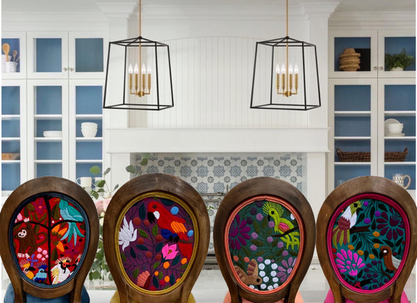 Chic Boho Barstools: Artisan Made Fabrics for Your Space