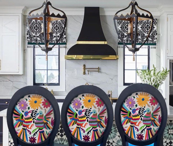 Chic Boho Barstools: Artisan Made Fabrics for Your Space